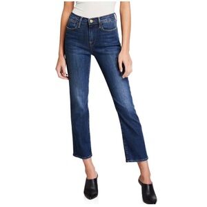 Frame Denim Allerton Le High Straight Dark Denim Wash Jeans LHST415 Size 26